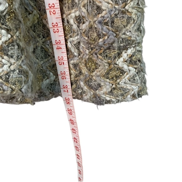 LINDA LUNDSTROM Vintage Open Front Cardigan Coatigan Wool Blend w/ Pockets - Picture 6 of 9